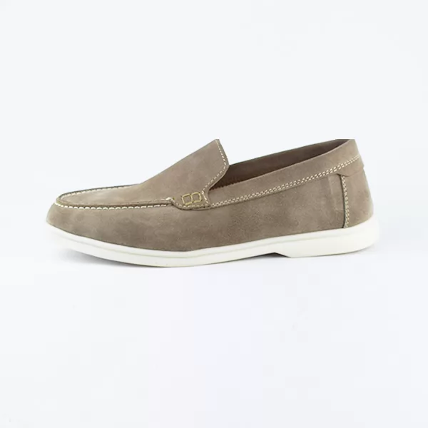 Mocassin pour homme 112 gris clair daim  ..........  miniature